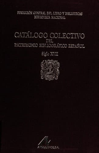 Portada de Catálogo colectivo del patrimonio bibliográfico español