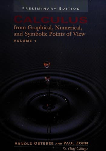 Portada de Calculus from graphical, numerical, and symbolic points of view