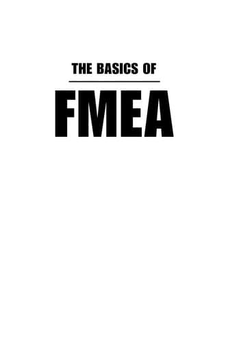 Portada de The basics of FMEA