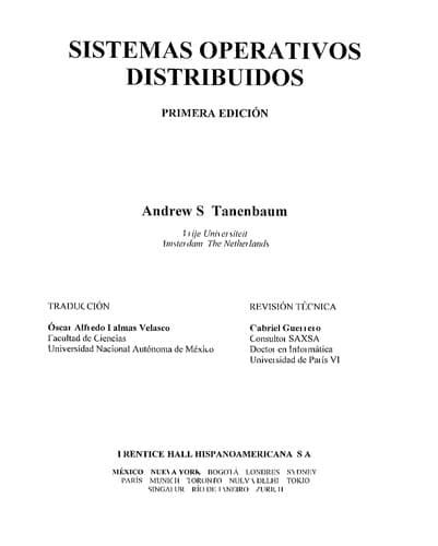 Portada de Sistemas Operativos Distribuidos
