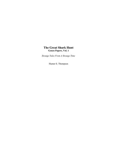 Portada de The great shark hunt