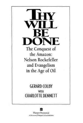 Portada de Thy Will Be Done: The Conquest of the Amazon