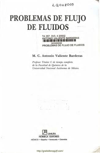 Portada de Problemas De Flujo De Fluidos