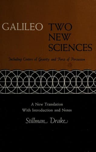 Portada de Two new sciences, including centers of gravity and force of percussion