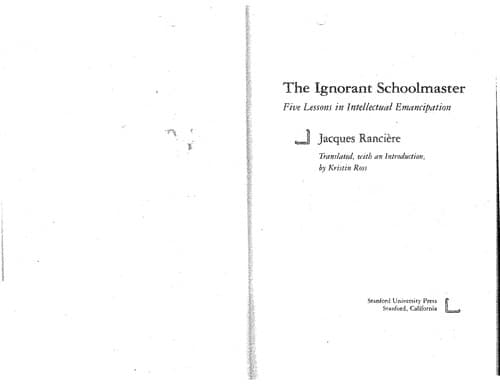 Portada de The ignorant schoolmaster