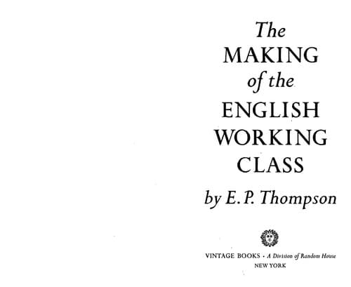 Portada de The making of the English working class