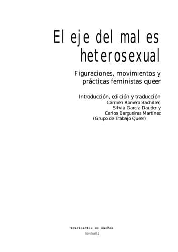 Portada de El Eje del mal es heterosexual