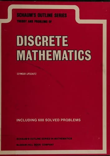 Portada de Schaum's outline of theory and problems of discrete mathematics