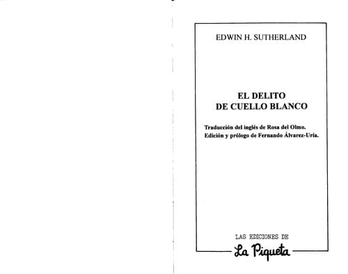 Portada de Delito de Cuello Blanco, El