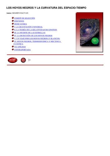 Portada de Los hoyos negros y la curvatura del espacio-tiempo