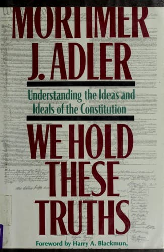 Portada de We hold these truths