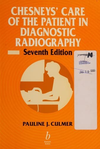 Portada de Chesneys' care of the patient in diagnostic radiography.