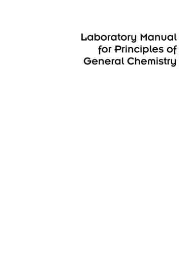 Portada de Laboratory manual for principles of general chemistry