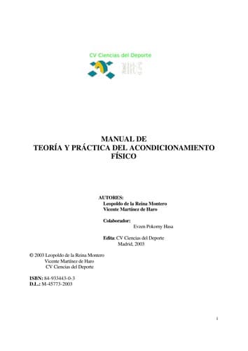 Portada de Manual de teori a y pra ctica del acondicionamiento fi sico