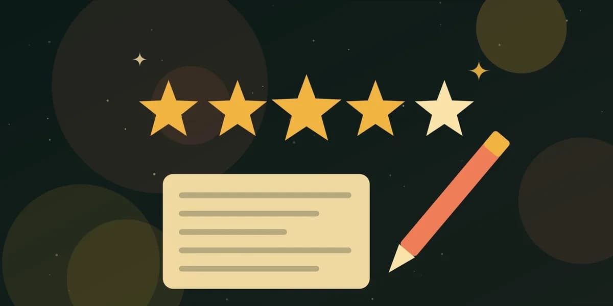 Ilustración de cinco estrellas y un lápiz, para valorar una lectura