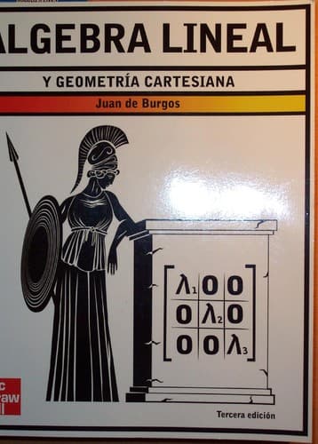 Portada de Algebra lineal y geometria cartesiana/ Linear Algebra and Analytic Geometry