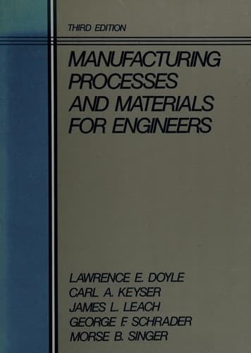 Portada de Manufacturing processes and materials for engineers