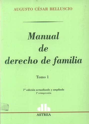 Portada de Manual de derecho de familia