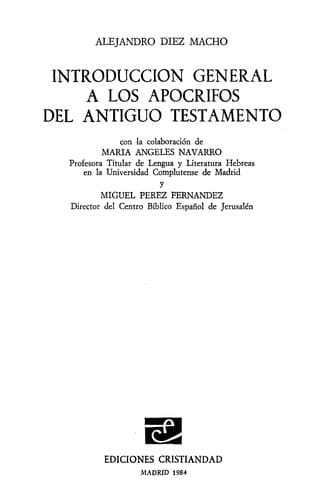 Portada de Apo crifos del Antiguo Testamento