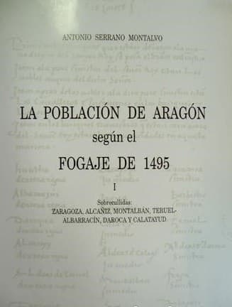 Portada de La población de Aragón según el fogaje de 1495