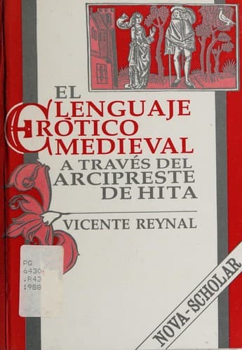 Portada de Lenguaje erotico medieval a travers del Arcipreste de Hita