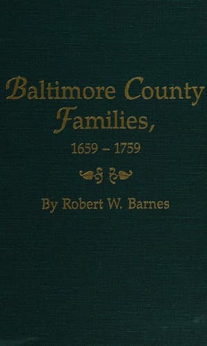 Portada de Baltimore County families, 1659-1759