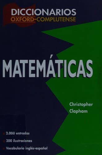 Portada de Diccionario Oxford-complutense De Matematicas