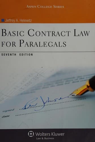 Portada de Basic contract law for paralegals