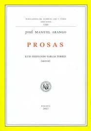 Portada de Prosas. Jose Manuel Arango