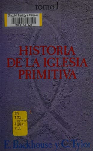 Portada de Historia de la iglesia primitiva