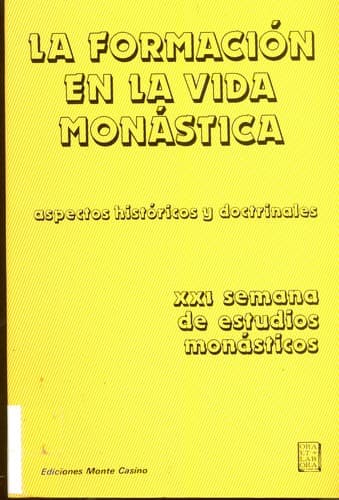 Portada de La formación en la vida monástica