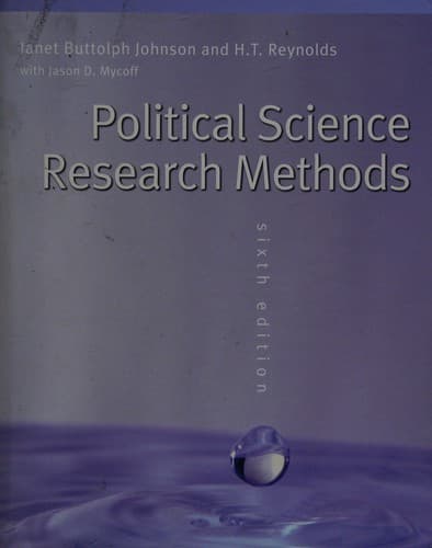 Portada de Political science research methods