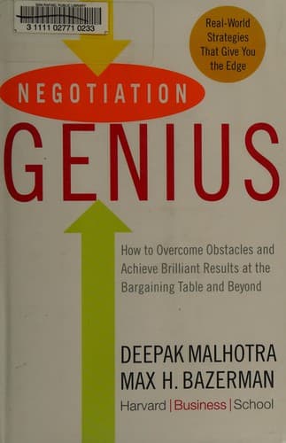 Portada de Negotiation genius