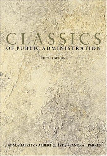 Portada de Classics of public administration.