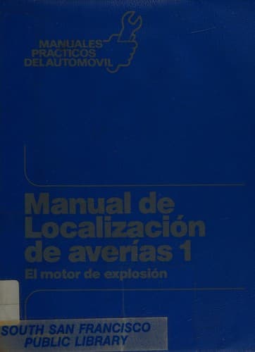 Portada de Manual de localización de averías