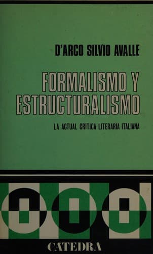 Portada de Formalismo y estructuralismo