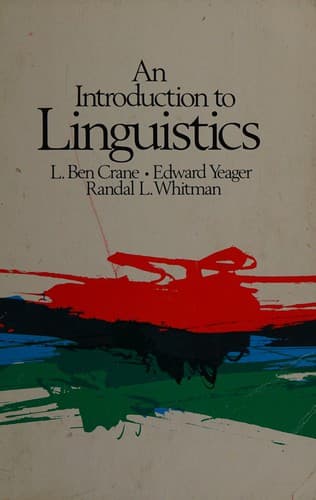Portada de An introduction to linguistics