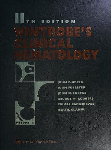 Portada de Wintrobe's clinical hematology.