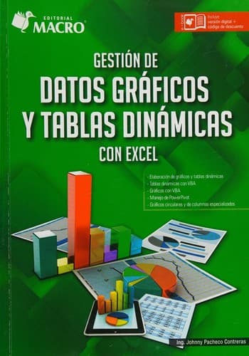 Portada de Gestión de datos gráficos y tablas dinámicas con Excel