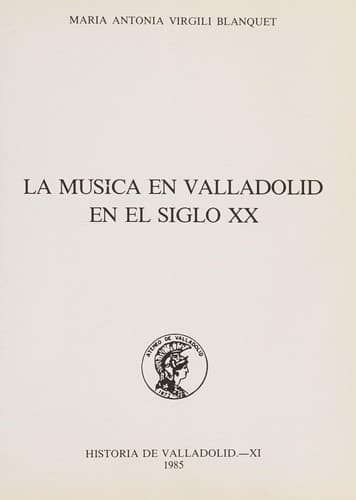 Portada de La música en Valladolid en el siglo XX