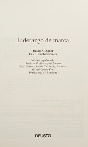 Portada de Liderazgo de marca