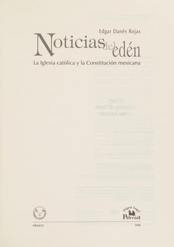 Portada de Noticias del Edén