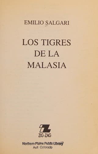 Portada de Los tigres de la Malasia