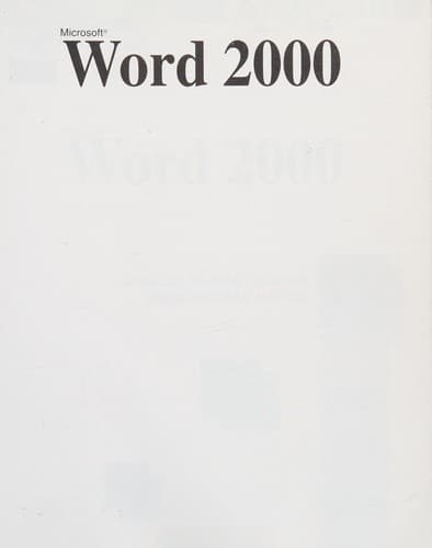 Portada de Microsoft Word 2000 - Paso a Paso