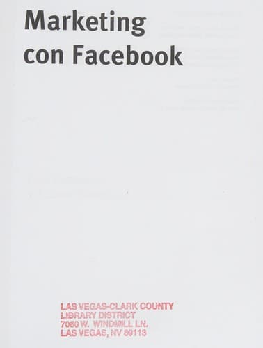 Portada de Marketing con Facebook