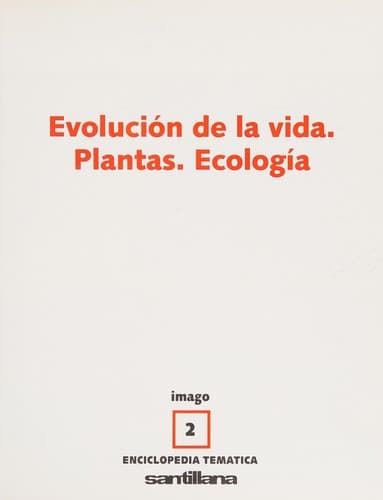 Portada de Evolución de la vida, plantas, ecología