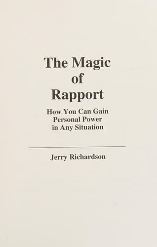 Portada de The magic of rapport