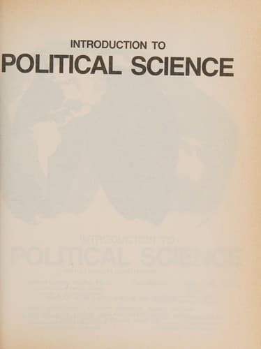 Portada de Introduction to political science