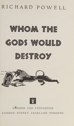 Portada de Whom the gods would destroy