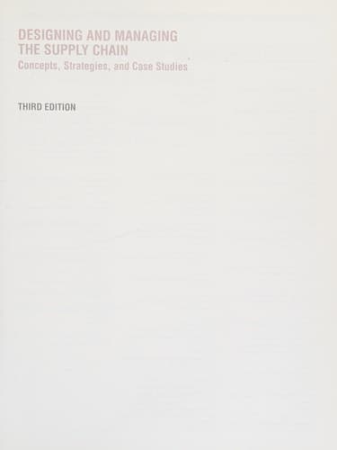 Portada de Designing and managing the supply chain